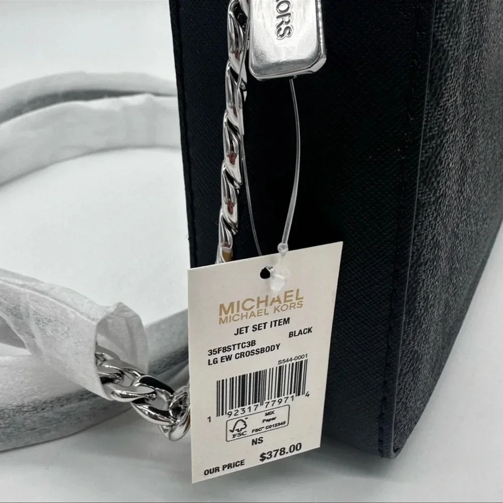 Michael Kors EW Crossbody Bag Black Leather